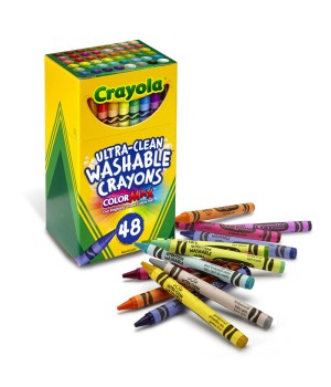 Ultra-Clean Washable Crayons, Regular Size, Pack of 48