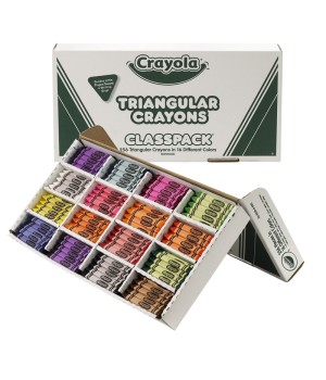 Triangular Crayon Classpack®, 16 Colors, 256 Count