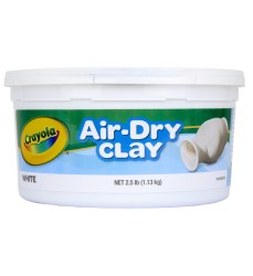 Air-Dry Clay, 2.5 Pounds Resealable Bucket, White