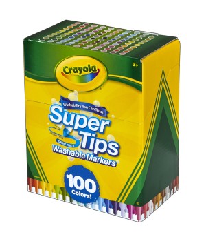 Washable Super Tips Markers, Pack of 100