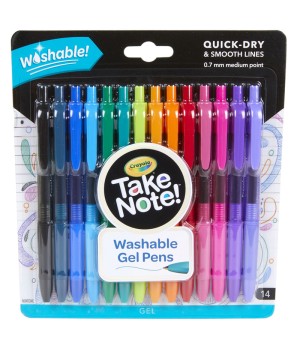 Take Note! Washable Gel Pens, Pack of 14