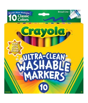 Ultra-Clean Markers, Broad Line, Classic Colors, Pack of 10