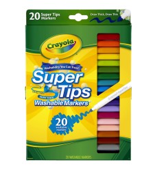 Washable Super Tips Markers, 20 Count