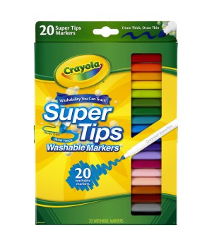 Washable Super Tips Markers, 20 Count