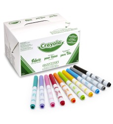 Fabric Markers, Fine Line, 10 Colors, 80 Count