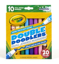 Dual-Ended Washable Double Doodlers Markers, Pack of 10