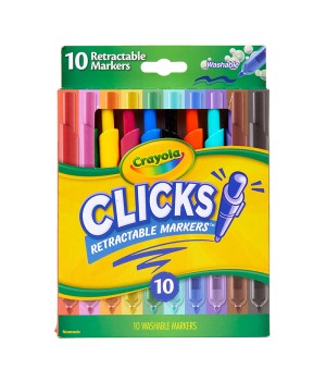 CLICKS Retractable Markers, 10 Colors