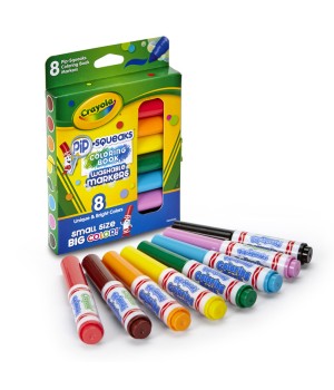 Pip Squeaks Washable Coloring Book Markers, Pack of 8