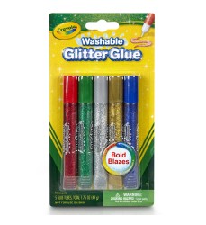 Washable Glitter Glue, Bold, Pack of 5