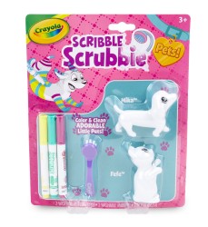 Scribble Scrubbie Pets 2-Pack Animal Toy Set, Cat & Dog