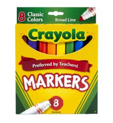 Broad Line Markers, Classic Colors, 8 Classic Colors