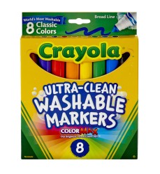 Ultra-Clean Markers, Conical Tip, Classic Colors, 8 Count