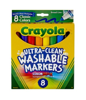 Ultra-Clean Markers, Conical Tip, Classic Colors, 8 Count