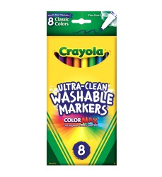 Washable Formula Markers, Fine Tip, 8 Classic Colors