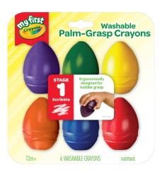 My First Crayola® Washable Palm Grasp Crayons, 6 Count