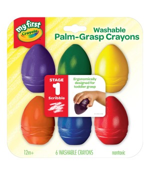 My First Crayola® Washable Palm Grasp Crayons, 6 Count