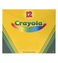 Bulk Crayons, Regular Size, Black, 12 Count