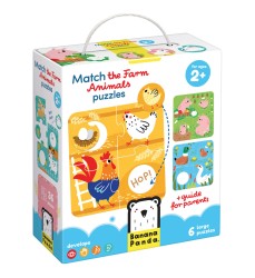 Match the Farm Animals Puzzles, Age 2+