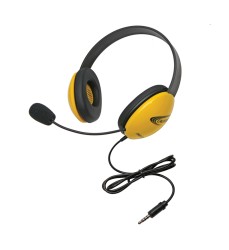 Listening First Headsets with Single 3.5mm plugs, Yellow