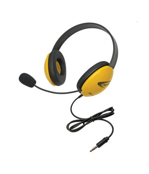 Listening First Headsets with Single 3.5mm plugs, Yellow