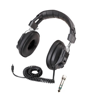 Switchable Stereo/Mono Headphone, with 3.5mm plug and 1/4" adapter