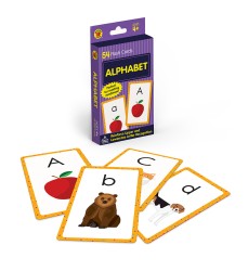 Alphabet Flash Cards, Upper and Lowercase Letter Recognition, 54 Cards