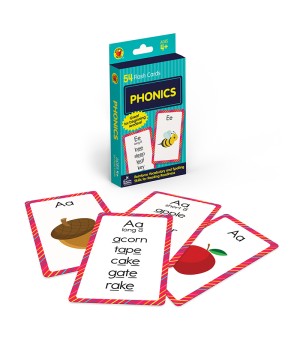 Phonics Flash Cards, 54 Cards