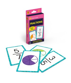 Fractions Flash Cards, 54 Cards