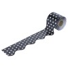 BLACK & WHITE DOTS SCALLOPED BORDER BLACK & WHITE DOTS SCALLOPED BORDER