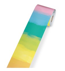 Happily Ever Elementary Creatively Inspired Watercolor Rolled Straight Bulletin Board Borders, 65 Feet