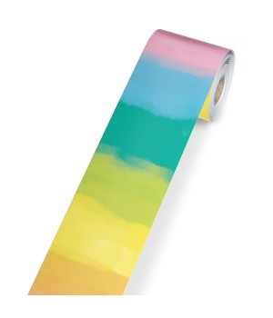 Happily Ever Elementary Creatively Inspired Watercolor Rolled Straight Bulletin Board Borders, 65 Feet