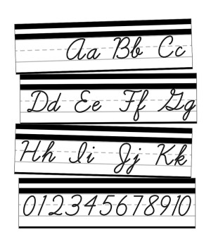 Simply Stylish Alphabet Line: Cursive Mini Bulletin Board Set, 8 Pieces