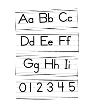 Farmhouse Alphabet Line: Manuscript Bulletin Board Set, 52 Pieces
