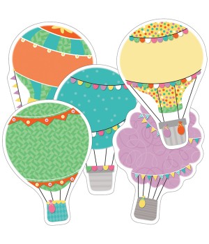 Up and Away Hot Air Balloons Cut-Outs, Pack of 36