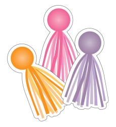 Hello Sunshine Tassels Cut-Outs, Pack of 36