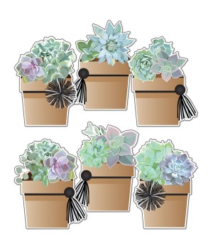 Simply Stylish Potted Succulents Cut-Outs, Pack of 36