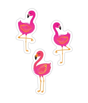 Simply Stylish Tropical Flamingos Cut-Outs, Pack of 36