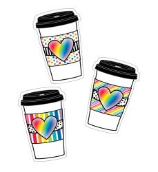 Industrial Cafe Rainbow To-Go Cups Cut-Outs, Pack of 36