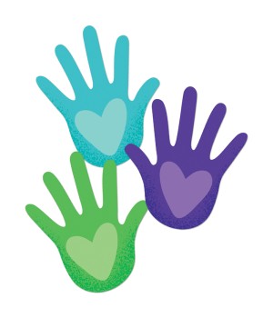 One World Hands with Hearts Cut-Outs, Pack of 36
