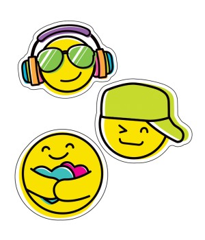 Kind Vibes Smiley Faces Cut-Outs, Pack of 36