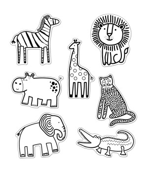 Simply Safari Animals Cut-Outs, Pack of 36
