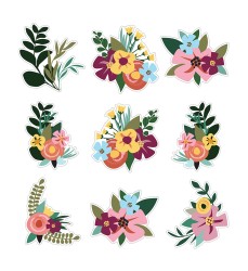 Grow Together Jumbo Flowers and Greenery Cut-Outs, Pack of 12