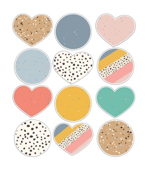 We Belong Jumbo Hearts & Dots Cut-Outs, Pack of 12