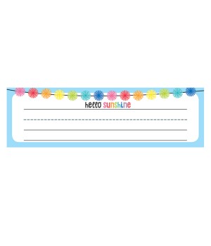 Hello Sunshine Nameplates, 9.5" x 2.875", Pack of 36