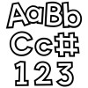 WHITE W/BLK TRIM EZ LETTERS WHITE W/BLK TRIM EZ LETTERS