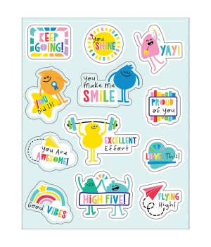 Happy Place Motivators Motivational Stickers, Pack of 72