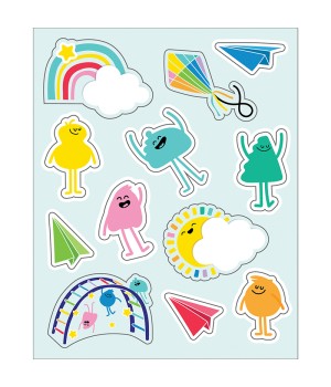 Happy Place Shape Stickers, Pack of 72