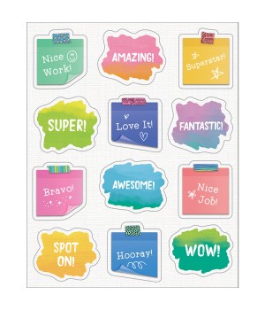 Creatively Inspired Doodle Motivators Shape Stickers, Pack of 72