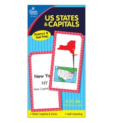 U.S. States & Capitals Flash Cards, Grade 3-5