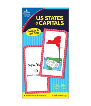 U.S. States & Capitals Flash Cards, Grade 3-5